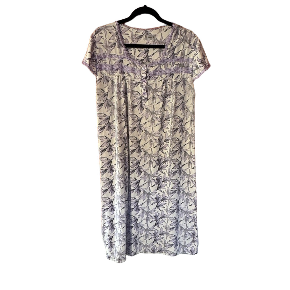 Joan Vass Lavender Floral nightgown